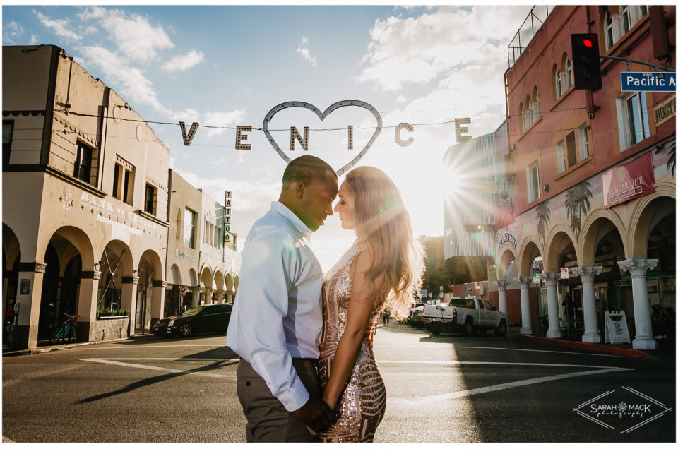 Venice Sign Engagement Photography