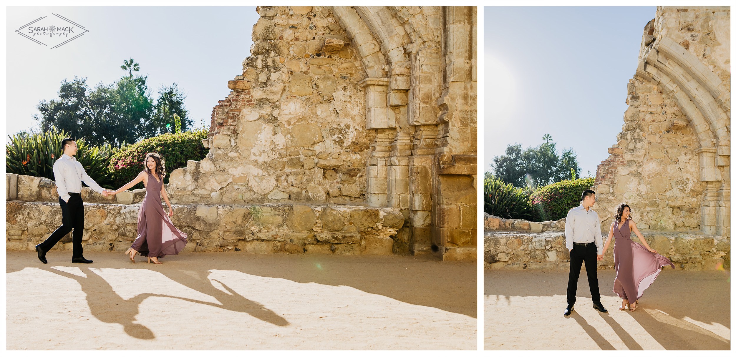 VA Mission San Juan Capistrano Engagement Photography