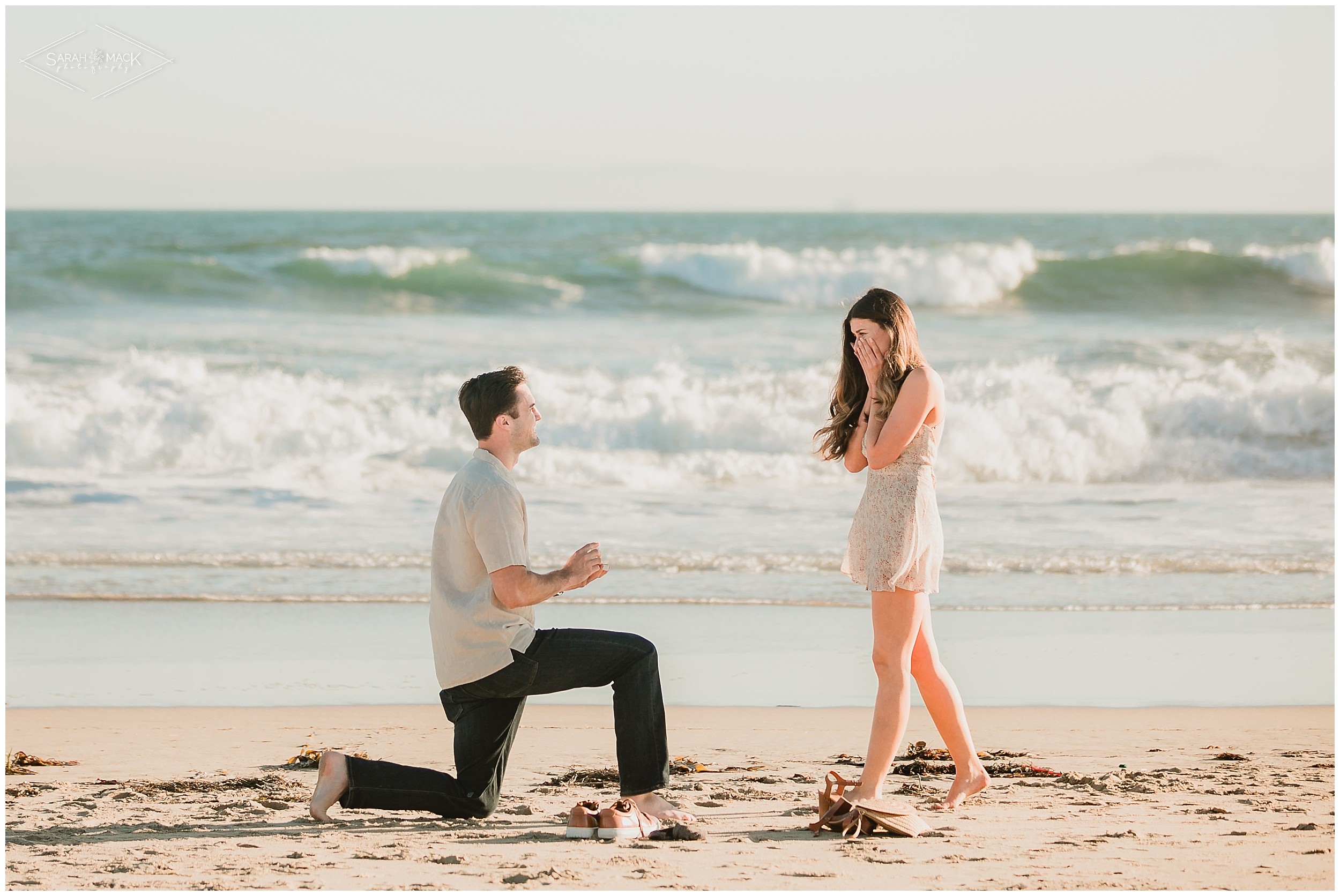 Huntington Beach Sunset Proposal | Kylan and Ciella - Sarah Mack Photo Blog