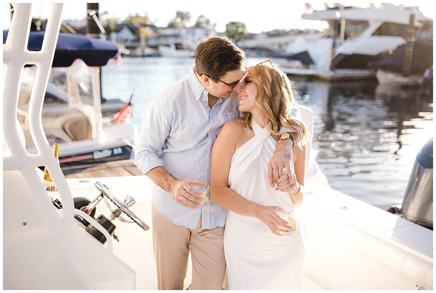 Newport Beach Boat Engagement