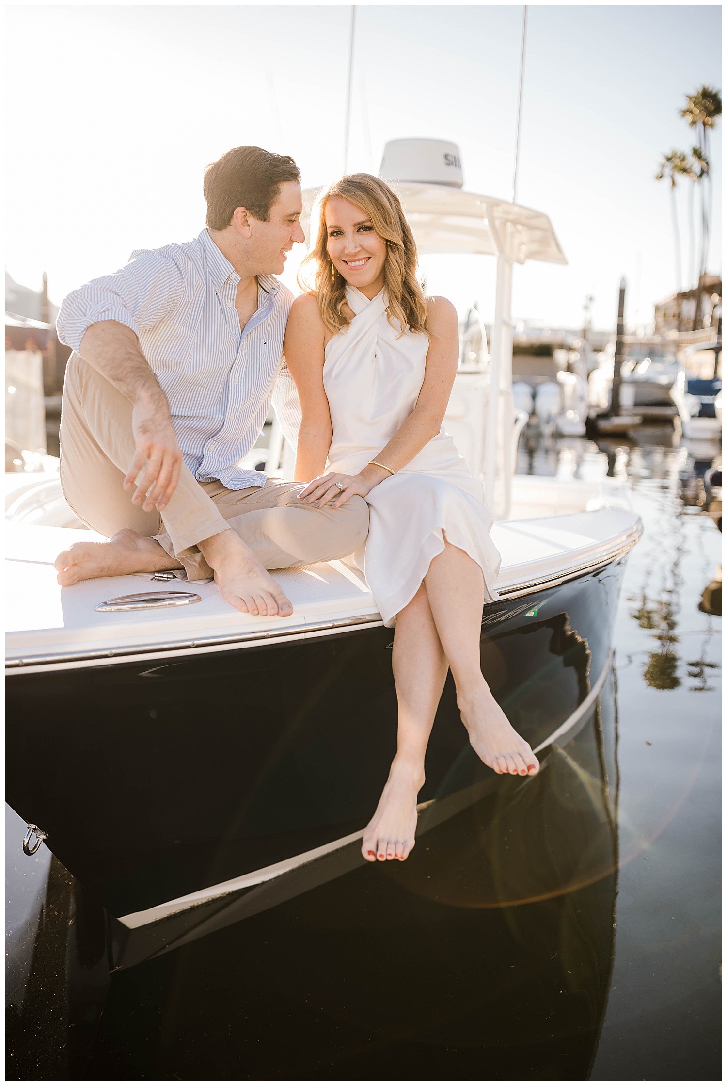 Newport Beach Boat Engagement